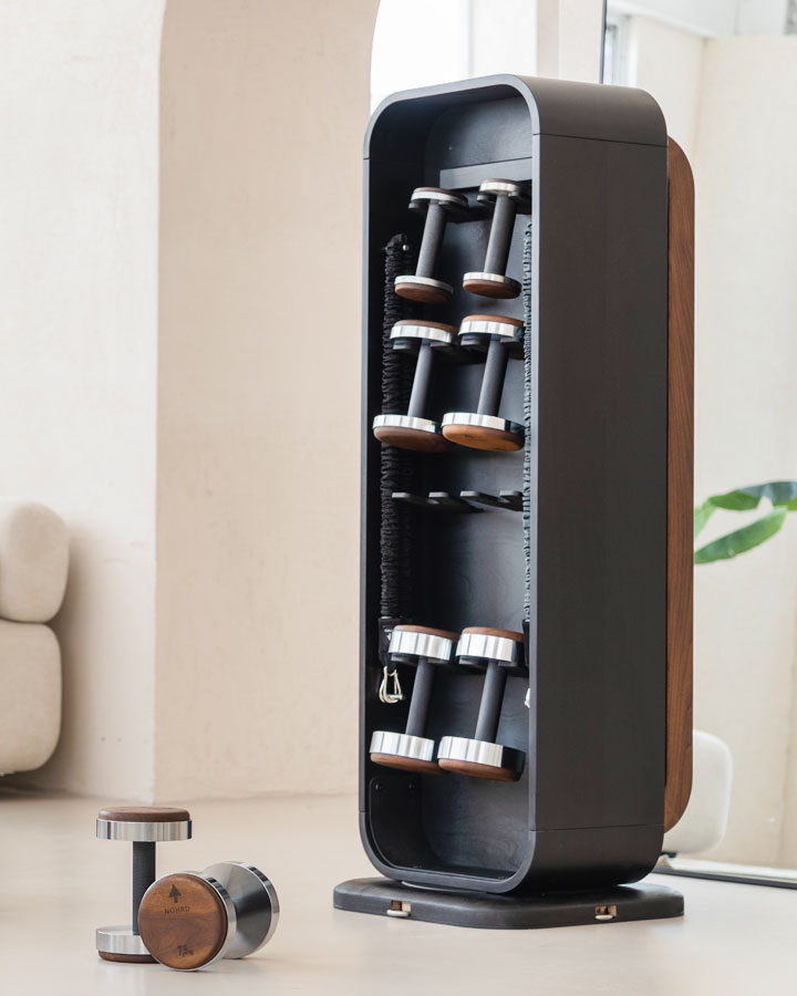 Wooden Fitness Tower — Compact All-in-One Home Gym