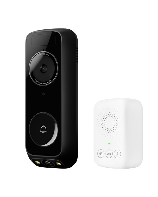 2K Dual-Camera Wireless Video Doorbell with AI Detection and Local Storage