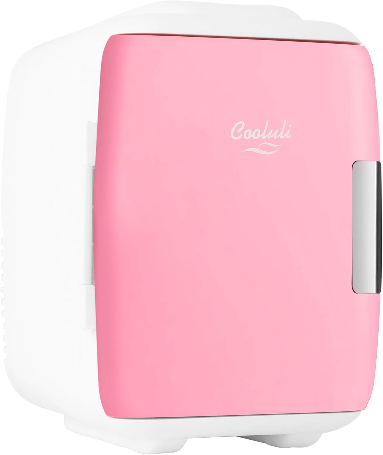 Cooluli Skincare Mini Fridge for Bedroom - Car, Office Desk & Dorm Room - Portable 4L/6 Can Electric Plug In Cooler & Warmer for Food, Drinks, Beauty & Makeup, 12v AC/DC & Exclusive USB, Cow Print