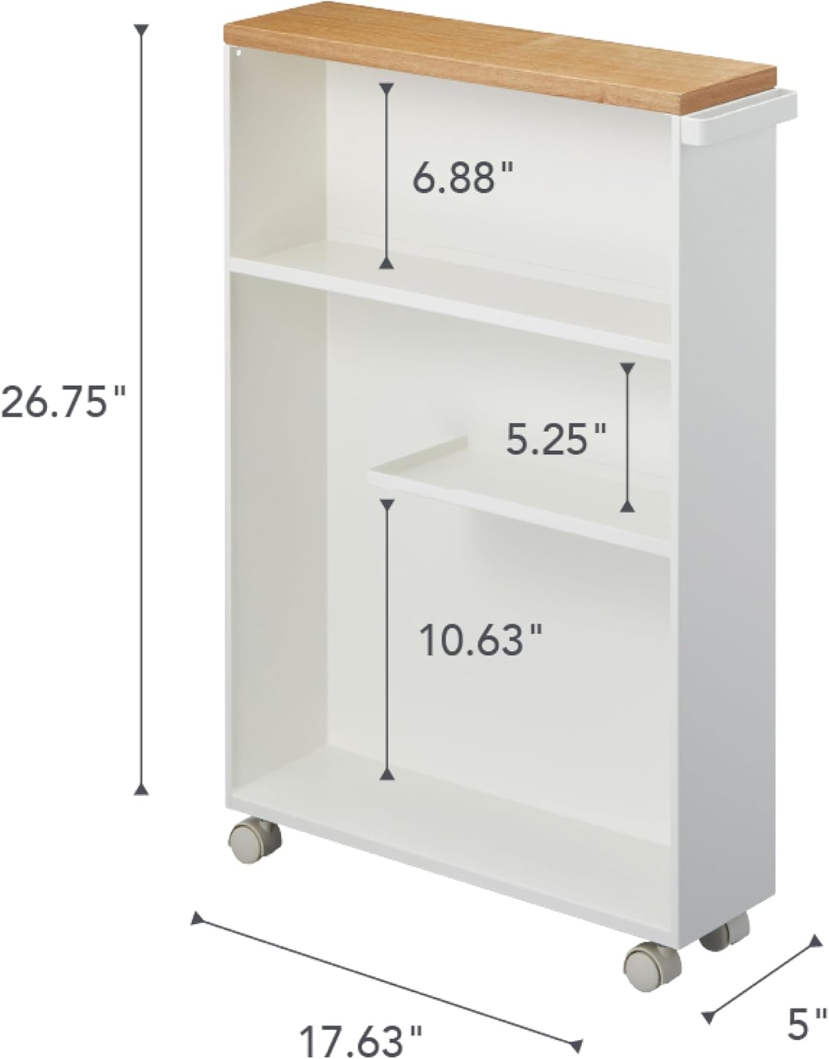 🧺Slim Rolling Storage Cart — Compact, Clean, and Mobile