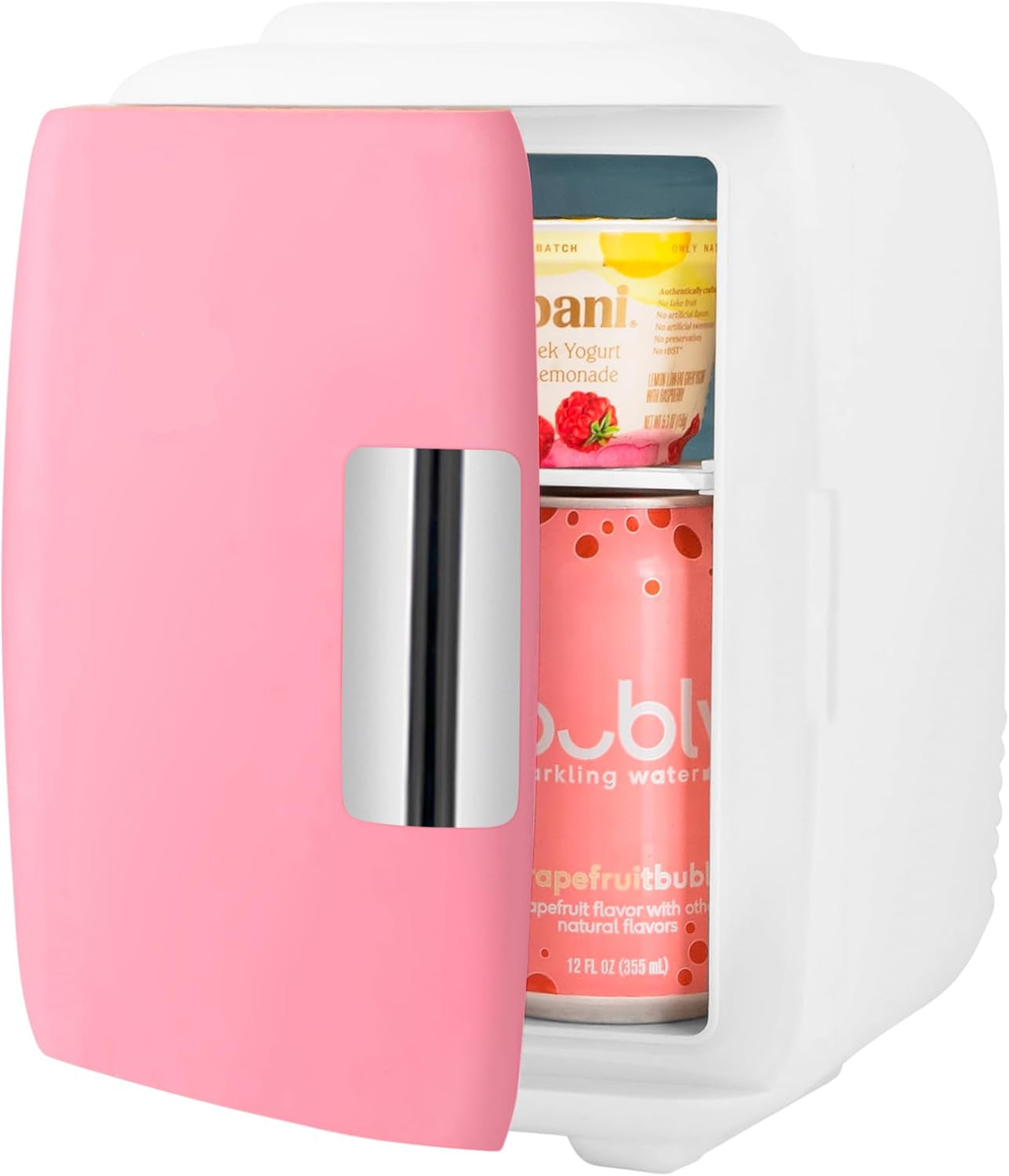 Cooluli Skincare Mini Fridge for Bedroom - Car, Office Desk & Dorm Room - Portable 4L/6 Can Electric Plug In Cooler & Warmer for Food, Drinks, Beauty & Makeup, 12v AC/DC & Exclusive USB, Cow Print