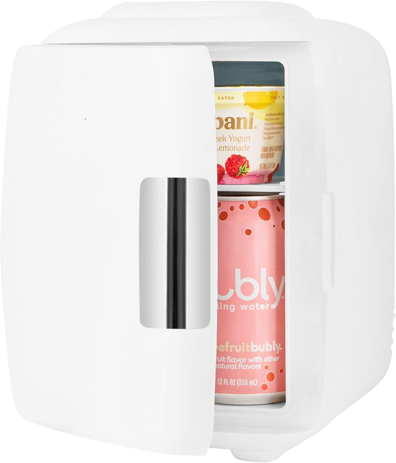 Cooluli Skincare Mini Fridge for Bedroom - Car, Office Desk & Dorm Room - Portable 4L/6 Can Electric Plug In Cooler & Warmer for Food, Drinks, Beauty & Makeup, 12v AC/DC & Exclusive USB, Cow Print