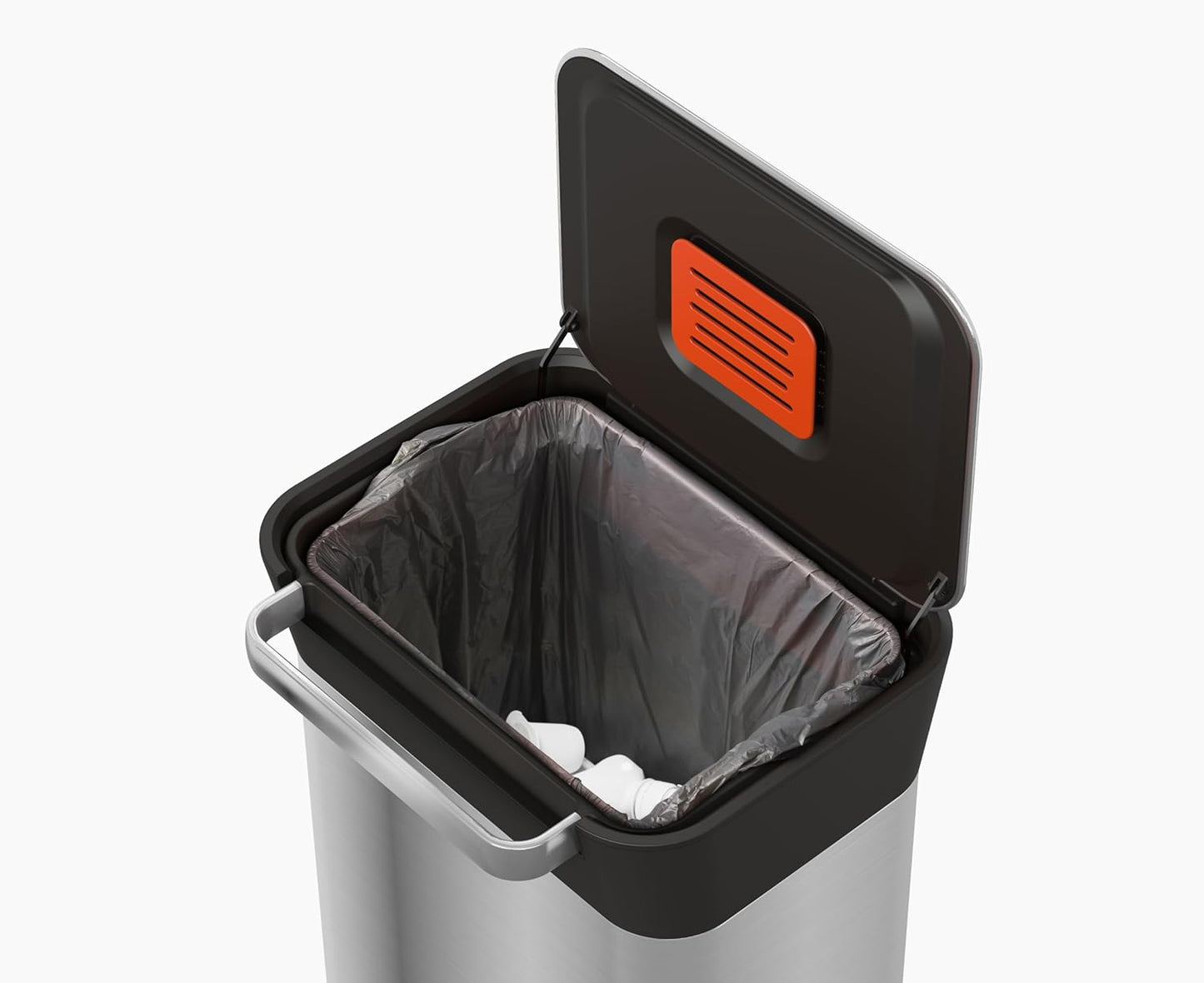🗑30L Manual Compaction Trash Bin|More Capacity, Less Hassle