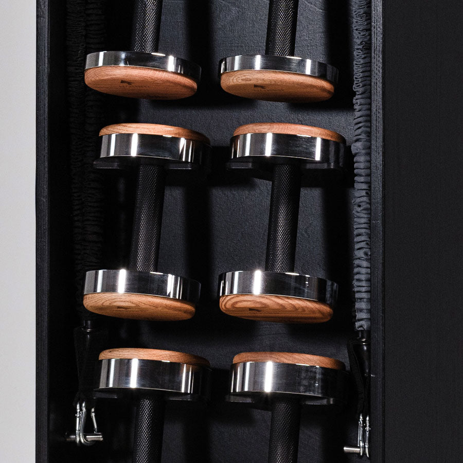 Wooden Fitness Tower — Compact All-in-One Home Gym