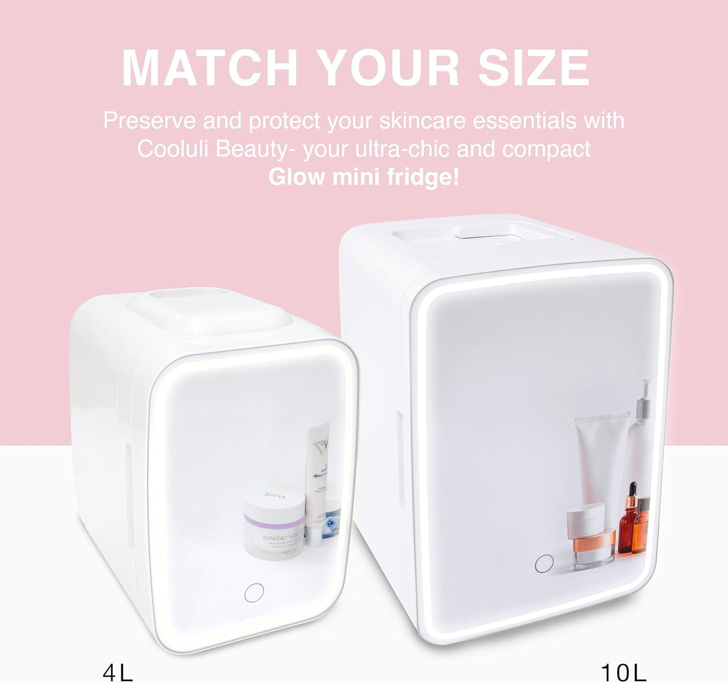 Cooluli Skincare Mini Fridge for Bedroom - Car, Office Desk & Dorm Room - Portable 4L/6 Can Electric Plug In Cooler & Warmer for Food, Drinks, Beauty & Makeup, 12v AC/DC & Exclusive USB, Cow Print