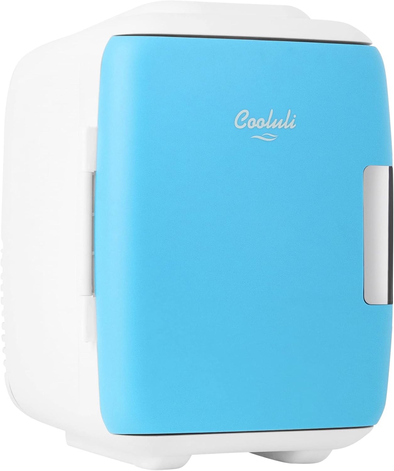 Cooluli Skincare Mini Fridge for Bedroom - Car, Office Desk & Dorm Room - Portable 4L/6 Can Electric Plug In Cooler & Warmer for Food, Drinks, Beauty & Makeup, 12v AC/DC & Exclusive USB, Cow Print