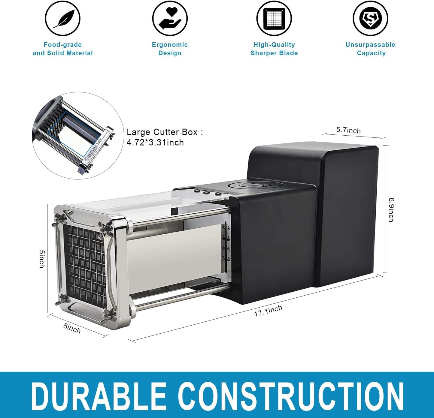 Electric Potato & Vegetable Slicer – Professional Results Made Easy