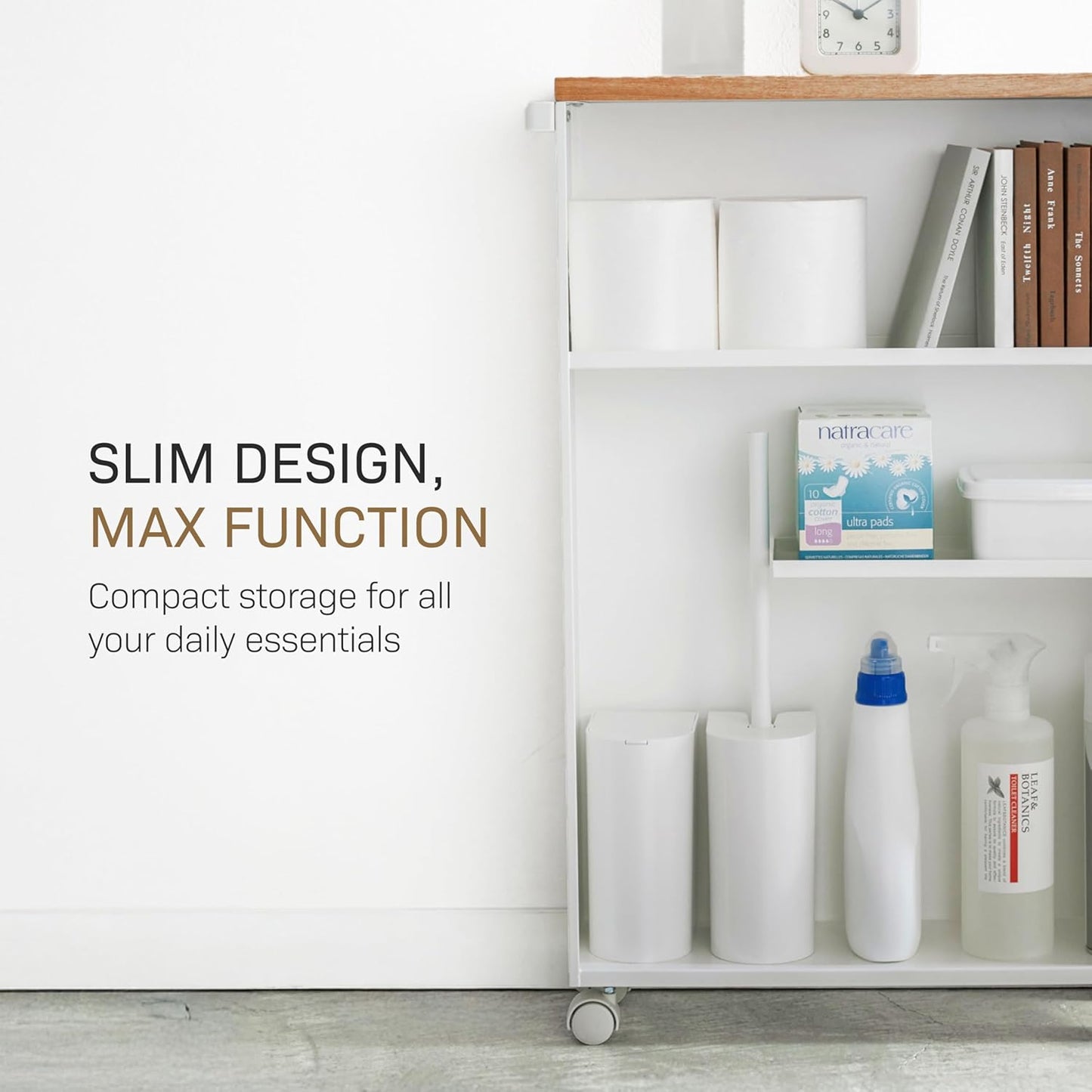 🧺Slim Rolling Storage Cart — Compact, Clean, and Mobile