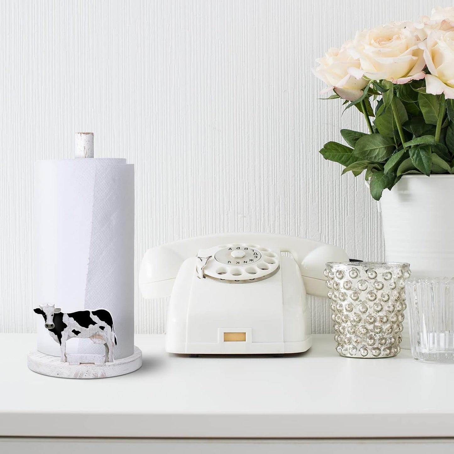 Wooden Paper Towel Holder – Stable Countertop Stand