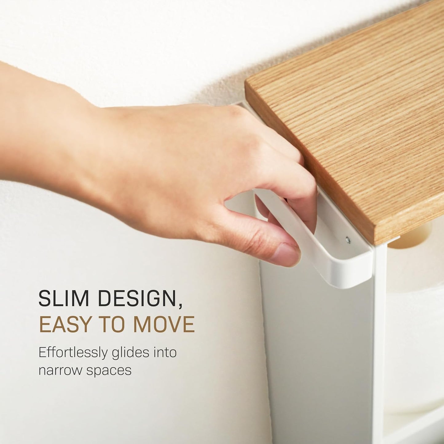 🧺Slim Rolling Storage Cart — Compact, Clean, and Mobile