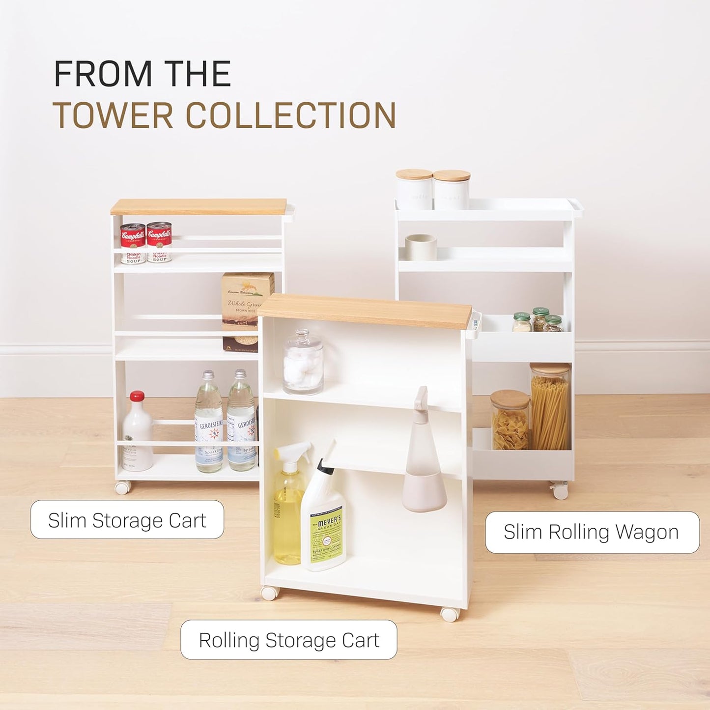 🧺Slim Rolling Storage Cart — Compact, Clean, and Mobile