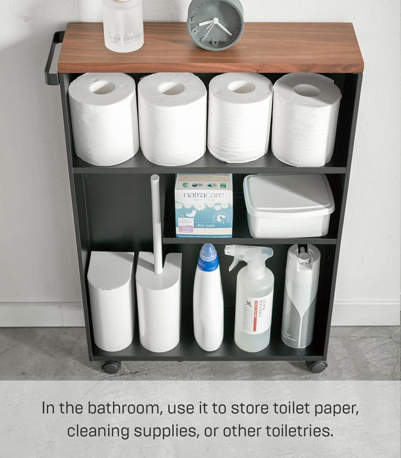 🧺Slim Rolling Storage Cart — Compact, Clean, and Mobile