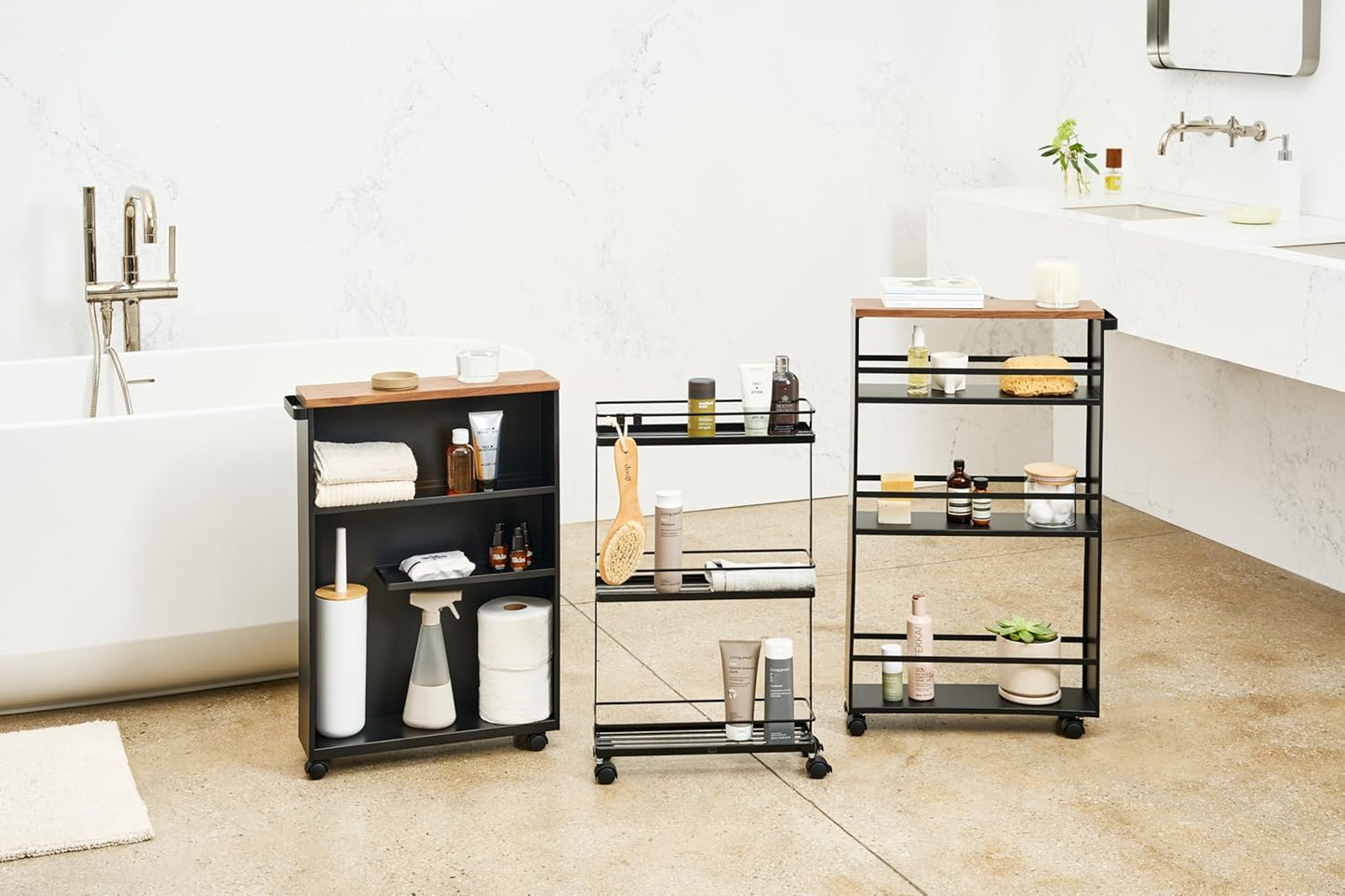 🧺Slim Rolling Storage Cart — Compact, Clean, and Mobile
