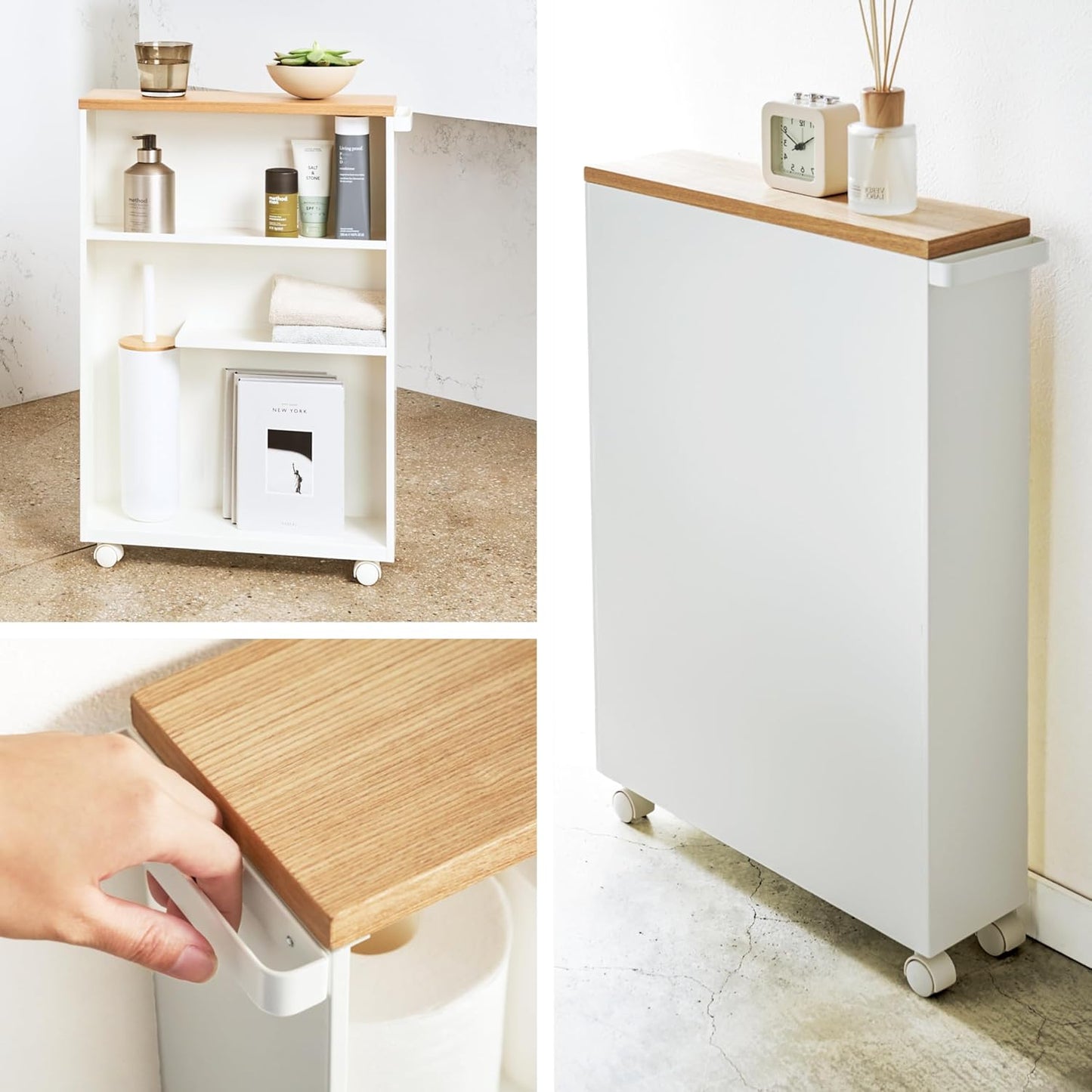 🧺Slim Rolling Storage Cart — Compact, Clean, and Mobile