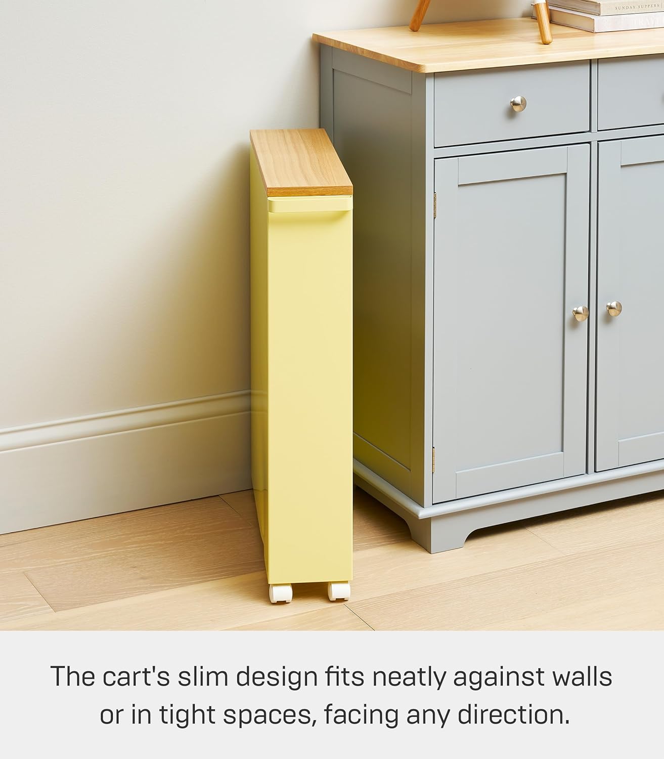 🧺Slim Rolling Storage Cart — Compact, Clean, and Mobile