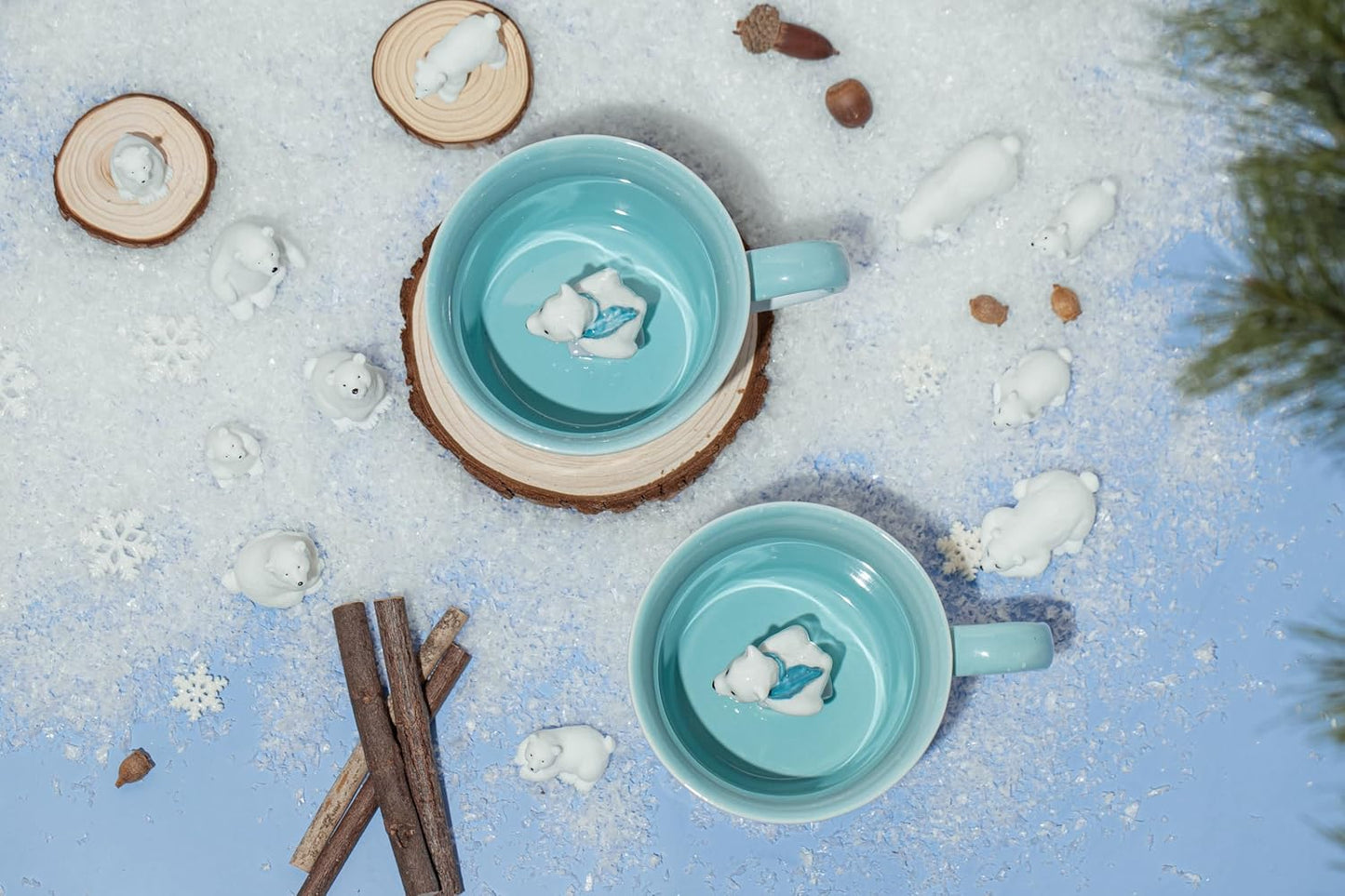 DIHOclub Cow Ceramic Cup with Hidden 3D Animal Inside, 12 OZ | Holiday and Birthday Gift | For Coffee Milk Tea Lovers | Cute Cartoon Handmade Figurine Mug | Available in White and Black