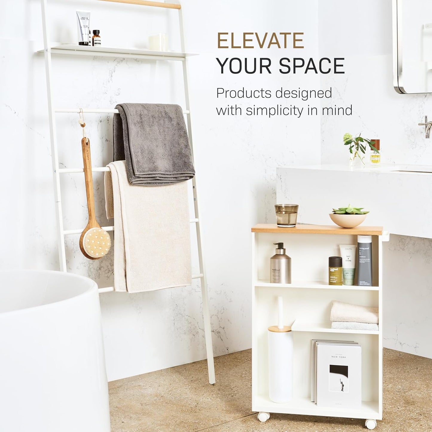 🧺Slim Rolling Storage Cart — Compact, Clean, and Mobile