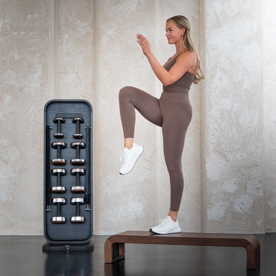 Wooden Fitness Tower — Compact All-in-One Home Gym