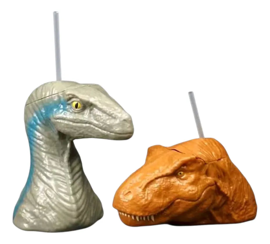 Rare Jurassic World The Exhibition Beverage Cup - T-Rex & Blue
