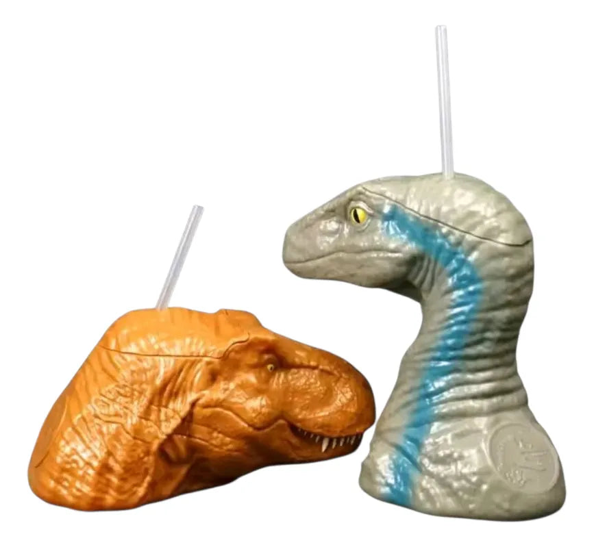 Rare Jurassic World The Exhibition Beverage Cup - T-Rex & Blue