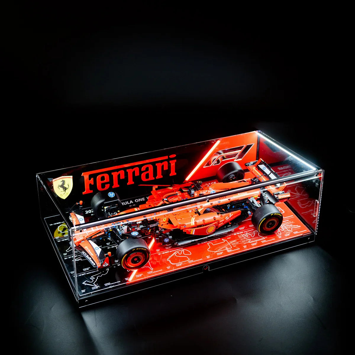 LED Display Case for LEGO F1 Race Cars