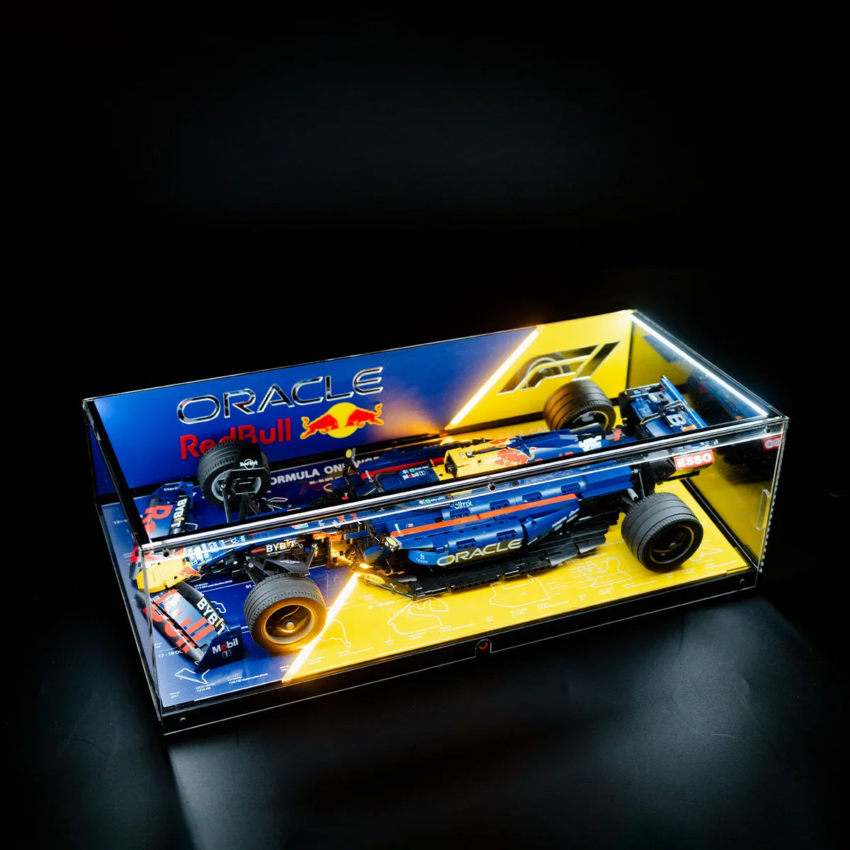 LED Display Case for LEGO F1 Race Cars