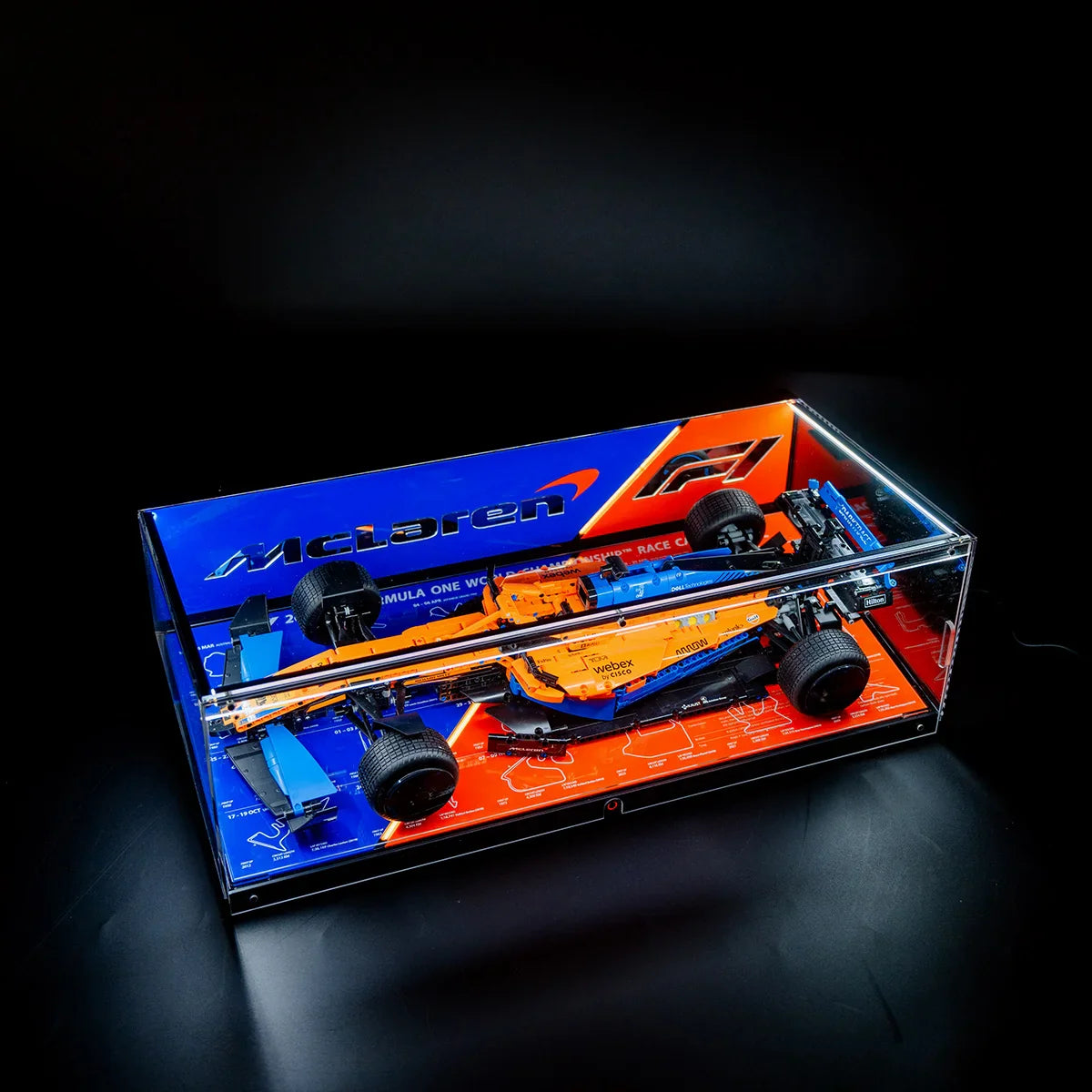 LED Display Case for LEGO F1 Race Cars