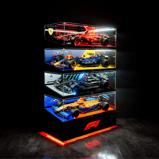 LED Display Case for LEGO F1 Race Cars
