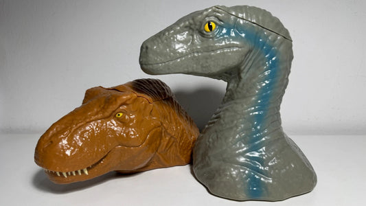 Rare Jurassic World The Exhibition Beverage Cup - T-Rex & Blue