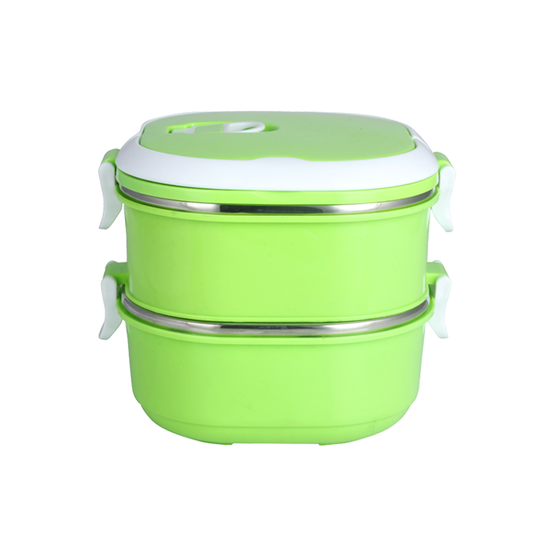 STEEL LUNCH BOX 2 TIER