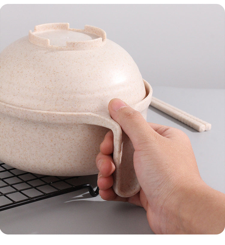 WHEATSTRAW DOUBLE BOWL WITH CUTLERY SET