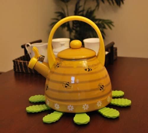 Whistling Tea Kettle – Enamel-Coated Stovetop Kettle