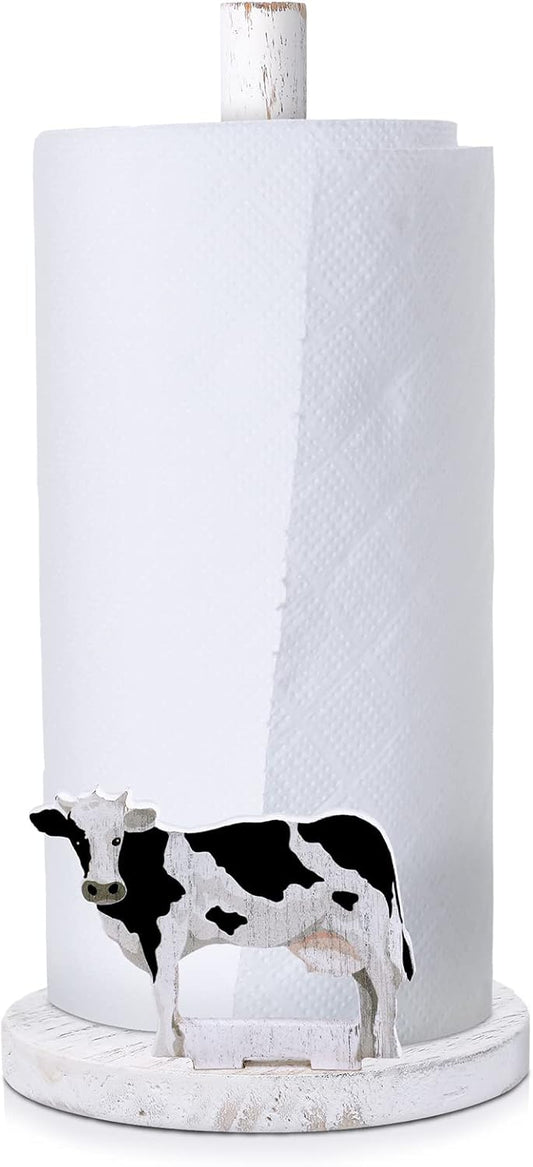Wooden Paper Towel Holder – Stable Countertop Stand