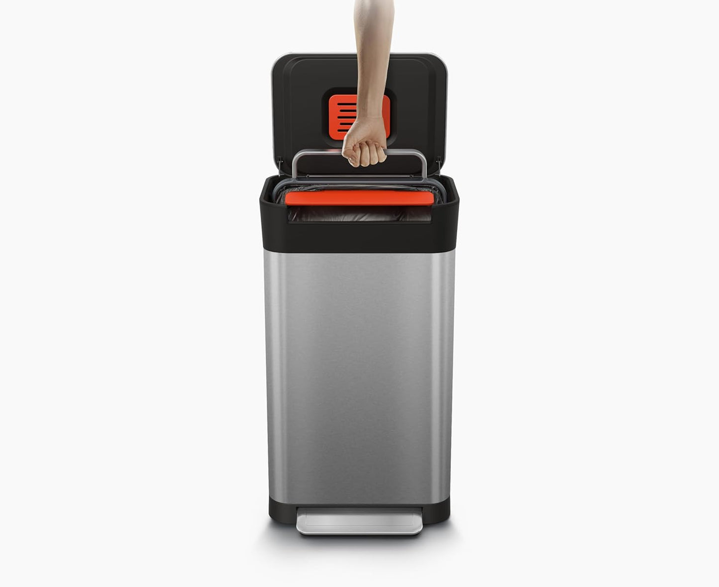 🗑30L Manual Compaction Trash Bin｜More Capacity, Less Hassle