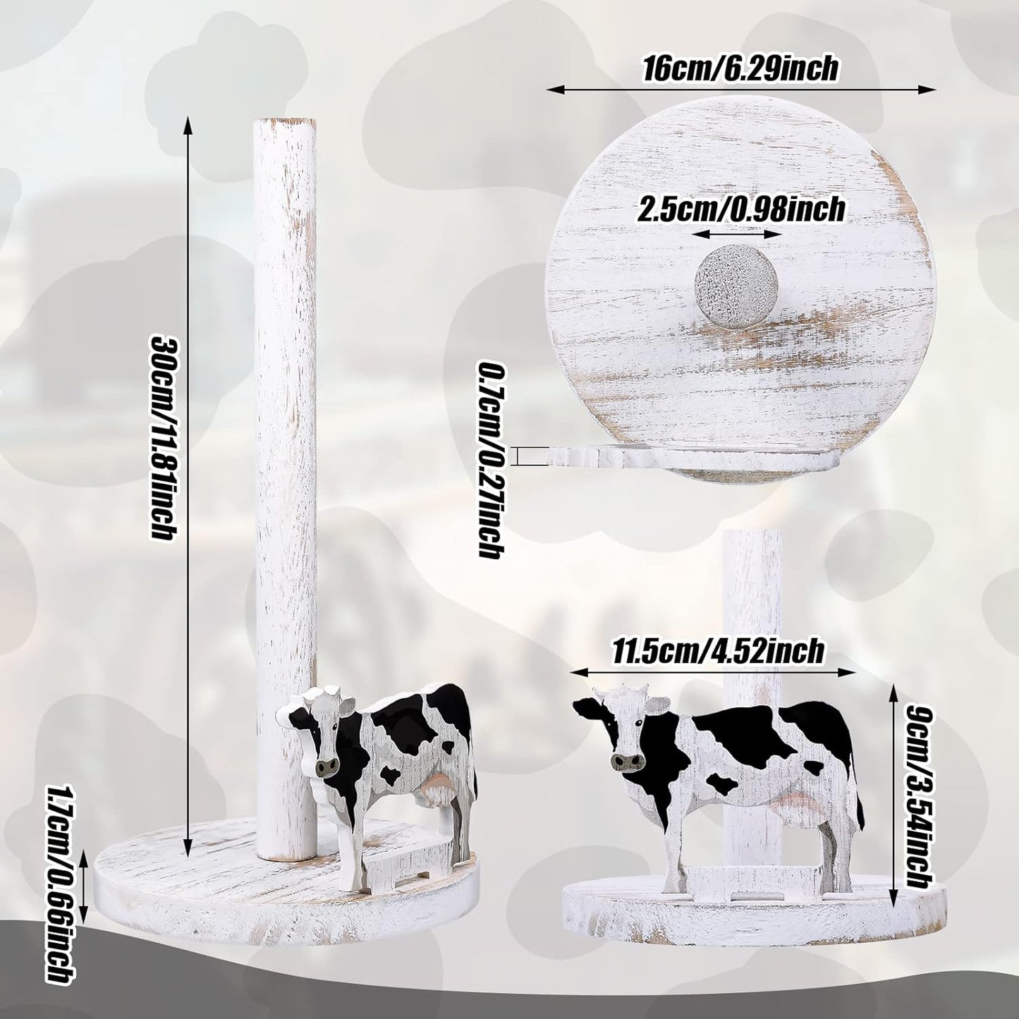 Wooden Paper Towel Holder – Stable Countertop Stand
