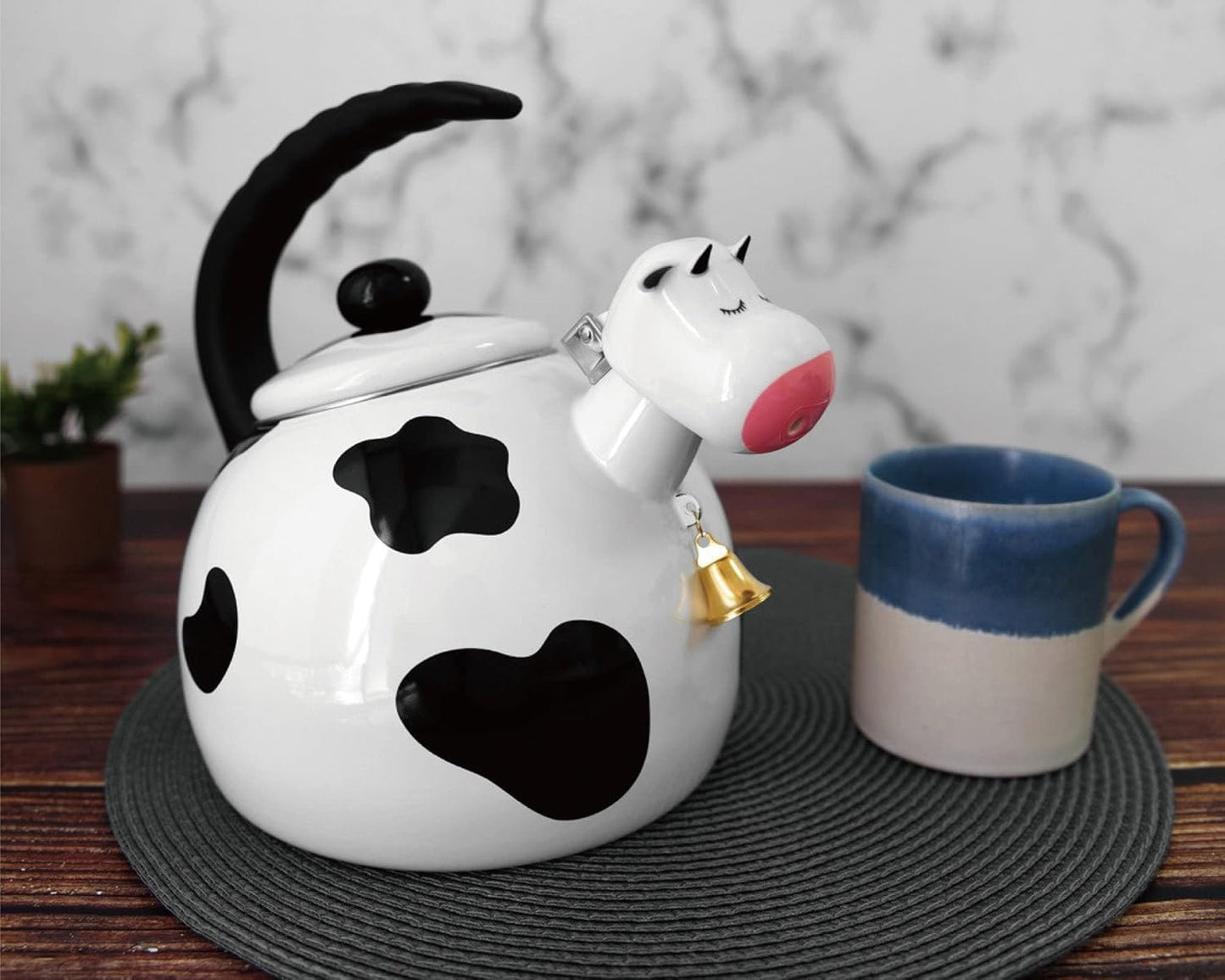 Whistling Tea Kettle – Enamel-Coated Stovetop Kettle