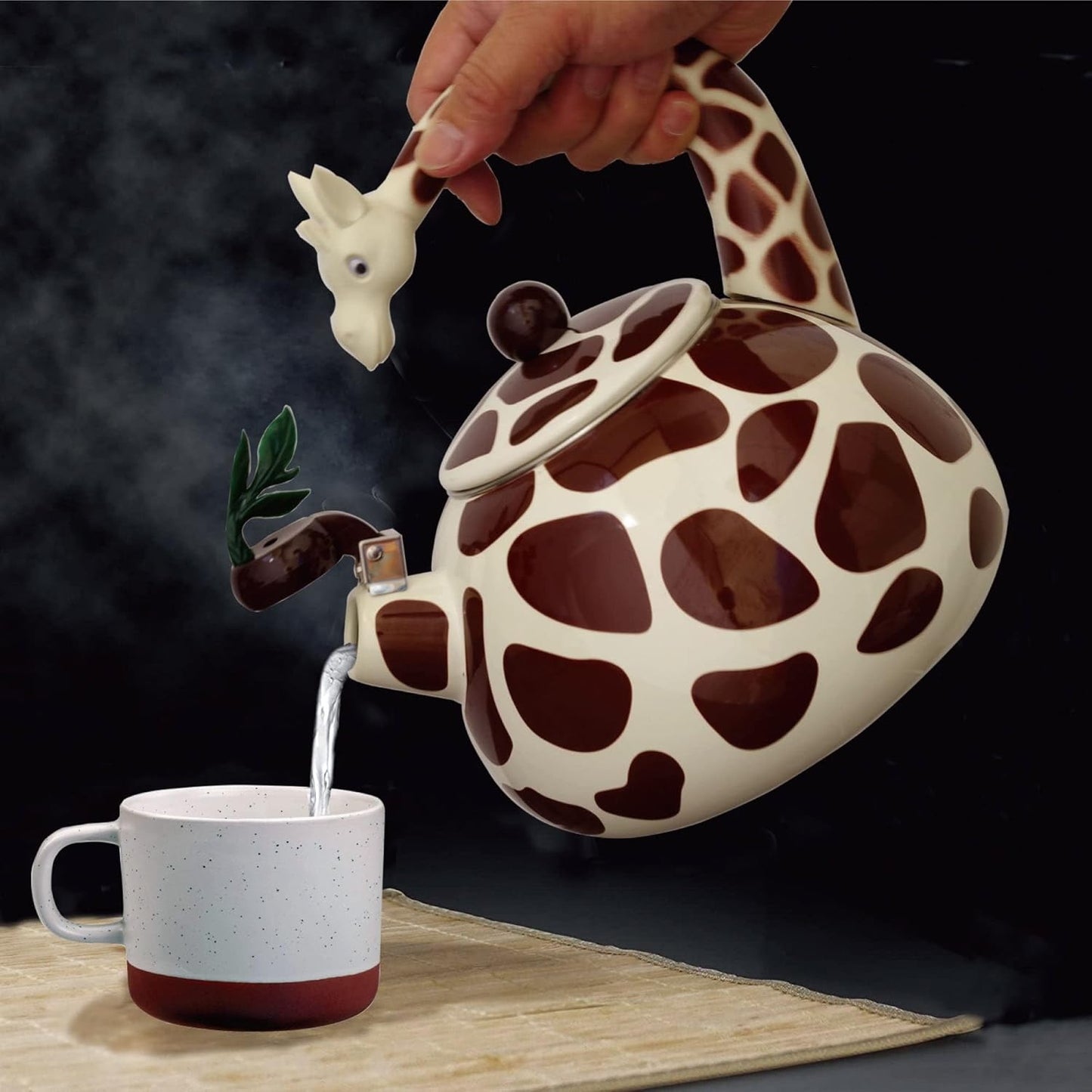 Whistling Tea Kettle – Enamel-Coated Stovetop Kettle