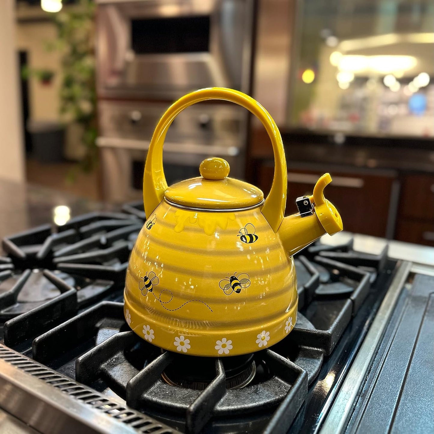 Whistling Tea Kettle – Enamel-Coated Stovetop Kettle